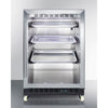 Mini Reach-In Beverage Center With Black Cabinet, Glass Door, And Dolly - SCR610BLRI Summit Commercial
