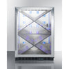 Commercial Built-In Undercounter Wine Cellar With Diamond Style Shelving - SCR610BLX Summit Commercial