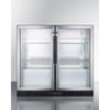 Commercial Back Bar Beverage Center For Freestanding Use, With Self-Closing French Doors - SCR7012DB Summit Commercial