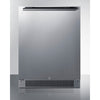 Outdoor Refrigerator , With Lock, Digital Thermostat, Black Cabinet, And Stainless Steel Door - SPR623OSCSS Summit