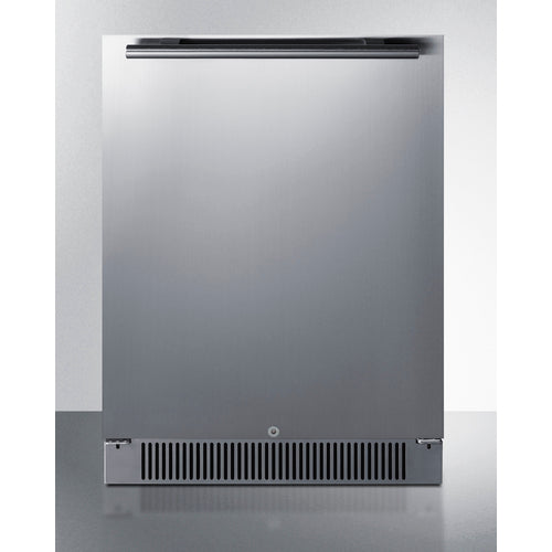 Outdoor Refrigerator , With Lock, Digital Thermostat, Black Cabinet, And Stainless Steel Door - SPR623OSCSS Summit