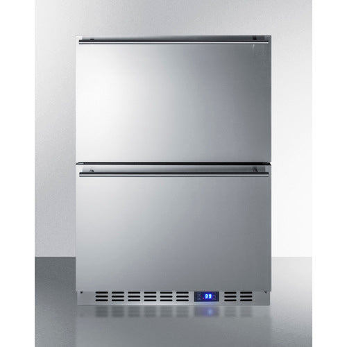 Outdoor Drawer Refrigerator In Stainless Steel, For Built-In  Or Commercial Use - SPR627OS2D Summit