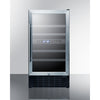 18'' Wide ADA Compliant Dual Zone Wine Cellar , With Digital Controls, Lock, And LED Lighting - SWC182ZADA Summit