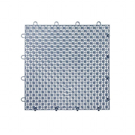 Master Mark Plastics 22209 12 x 12 in. Armadillo Steel Blue Polypropylene Interlocking Multi Purpose Floor Tile- Pack of 9
