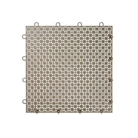 Powerhouse 12 x 12 in. Armadillo Mud Brown Polypropylene Interlocking Multi Purpose Floor Tile  Pack of 9