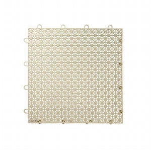 Master Mark Plastics 22409 12 x 12 in. Armadillo Bucksin Beige Polypropylene Interlocking Multi Purpose Floor Tile- Pack of 9