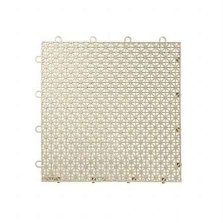 Master Mark Plastics 22409 12 x 12 in. Armadillo Bucksin Beige Polypropylene Interlocking Multi Purpose Floor Tile- Pack of 9