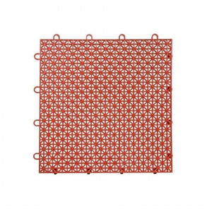 Master Mark Plastics 22509 12 x 12 in. Armadillo Red Clay Polypropylene Interlocking Multi Purpose Floor Tile- Pack of 9