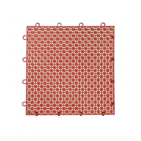 Master Mark Plastics 22509 12 x 12 in. Armadillo Red Clay Polypropylene Interlocking Multi Purpose Floor Tile- Pack of 9