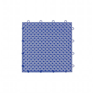 Powerhouse 12 x 12 in. Armadillo Cobalt Blue Polypropylene Interlocking Multi Purpose Floor Tile  Pack of 9