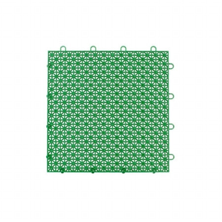 Master Mark Plastics 23409 12 x 12 in. Armadillo Extreme Green Polypropylene Interlocking Multi Purpose Floor Tile- Pack of 9