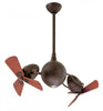 Matthews Fan AQ-TB-WD Acqua Ceiling Fan - Textured Bronze-Wood Blades