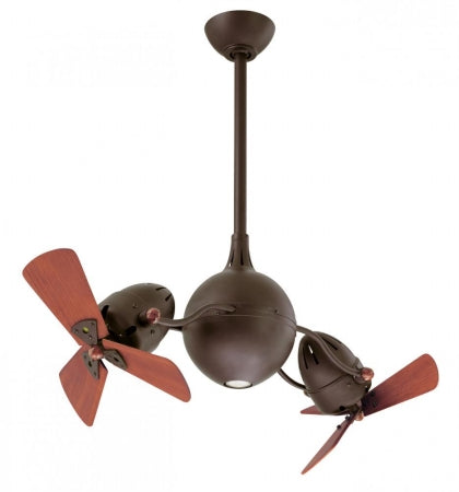 Matthews Fan AQ-TB-WD Acqua Ceiling Fan - Textured Bronze-Wood Blades