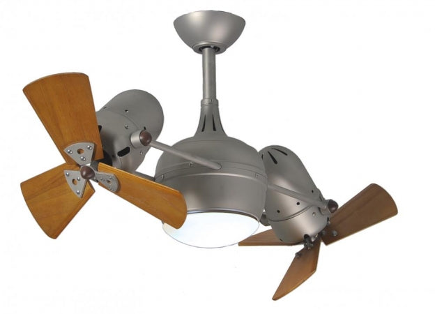 Matthews Fan DGLK-BN-WD Dagny Ceiling Fan With Light Kit-Brushed Nickel-Wood Blades