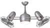 Matthews Fan DGLK-BN-MTL Dagny Ceiling Fan With Light Kit-Brushed Nickel-Metal Blades