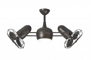 Matthews Fan DGLK-TB-MTL Dagny Ceiling Fan With Light Kit-Textured Bronze-Metal Blades