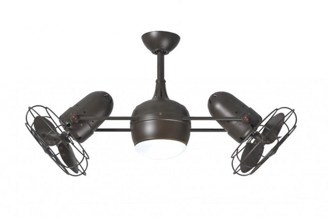 Matthews Fan DGLK-TB-MTL Dagny Ceiling Fan With Light Kit-Textured Bronze-Metal Blades