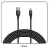 Naxa 3 Ft. Fast Charge and Sync Round Micro USB Cable-BLACK