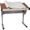 Adjustable Drawing and Drafting Table with Pewter Frame - Flash Furniture