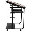 Adjustable Drawing and Drafting Table with Black Frame and Dual Wheel Casters - Flash Furniture