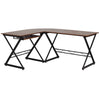 Teakwood Laminate L-Shape Computer Desk with Pull-Out Keyboard Tray - Flash Furniture