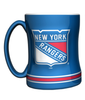 New York Rangers Coffee Mug 14oz Sculpted Relief Team Color - Logo Brands