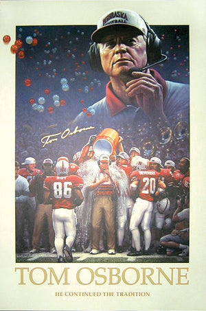 Tom Osborne Autographed Print (Unframed) -