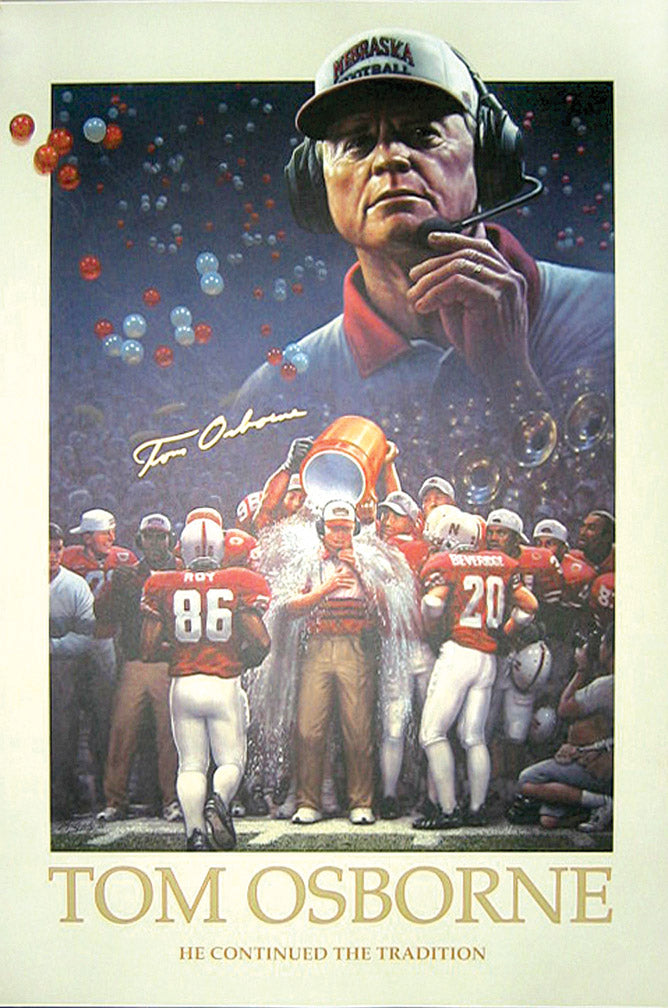 Tom Osborne Autographed Print (Unframed) -