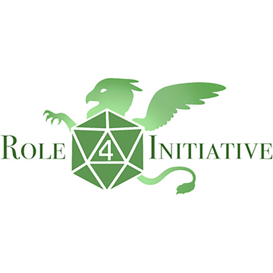 Role 4 Initiative Llc -   8Ct Dice Set: 18Mm D6: Opaque Black With Red