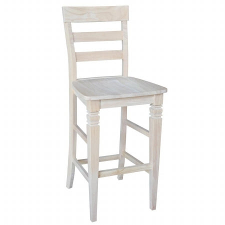 International Concepts S-193 Java barheight stool - 30'' sh Unfiinished