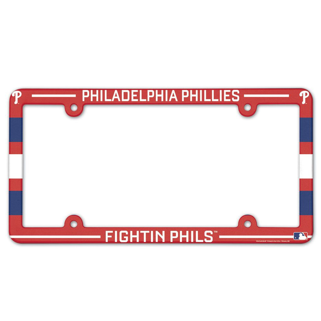 Philadelphia Phillies License Plate Frame Plastic Full Color Style - WinCraft