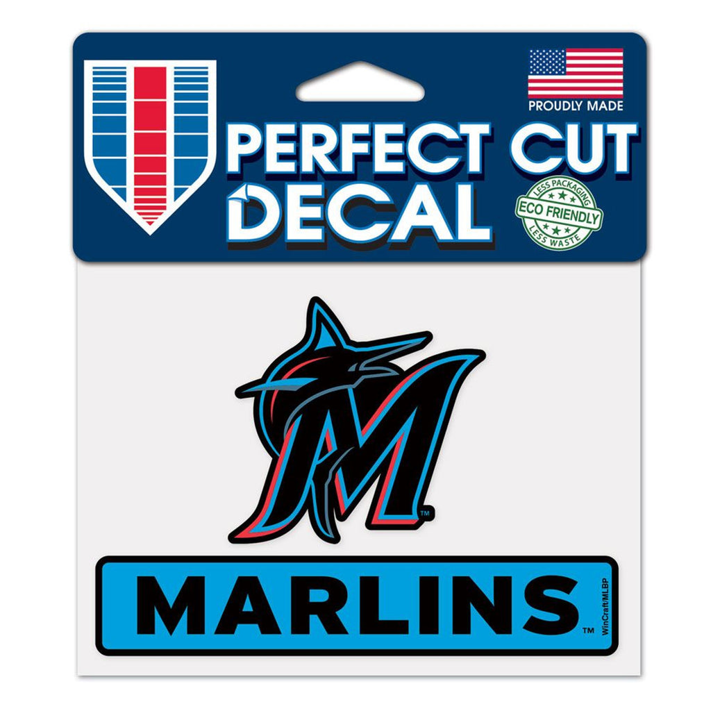 Miami Marlins Decal 4.5x5.75 Perfect Cut Color - WinCraft