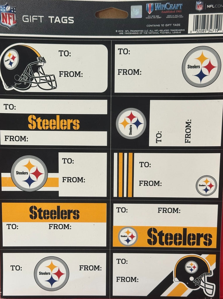 Pittsburgh Steelers Gift Tag Sheet - WinCraft