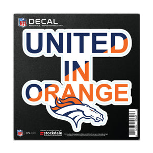 Denver Broncos Decal 6x6 All Surface Slogan - WinCraft