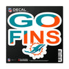 Miami Dolphins Decal 6x6 All Surface Slogan - WinCraft