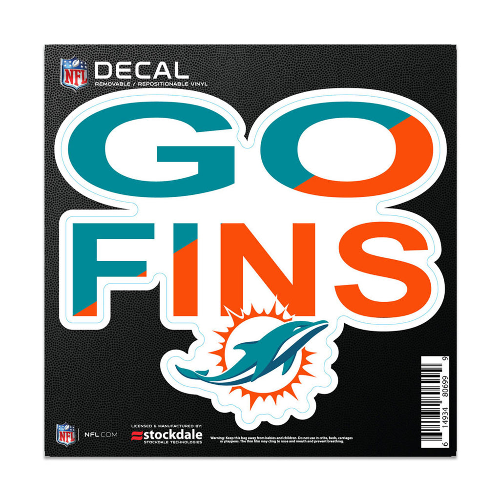 Miami Dolphins Decal 6x6 All Surface Slogan - WinCraft