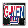 New York Giants Decal 6x6 All Surface Slogan - WinCraft