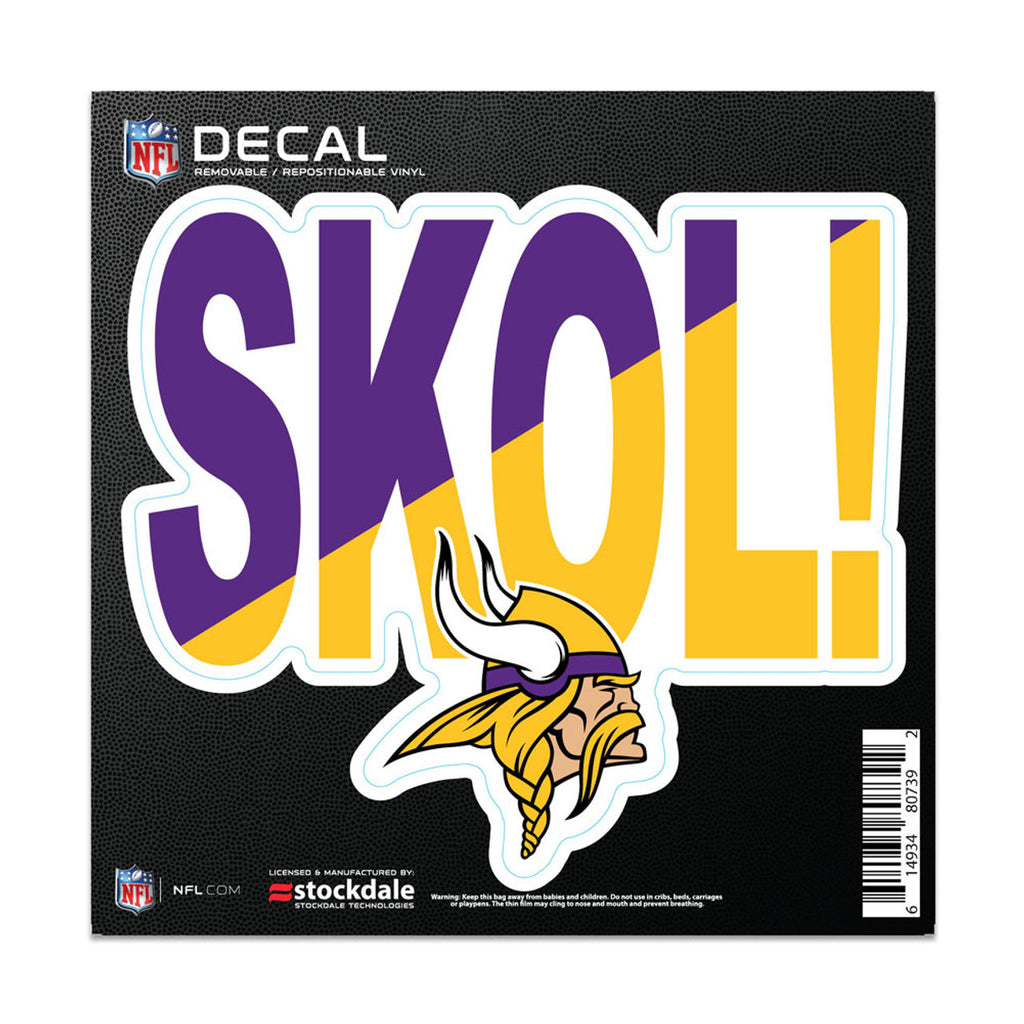 Minnesota Vikings Decal 6x6 All Surface Slogan - WinCraft