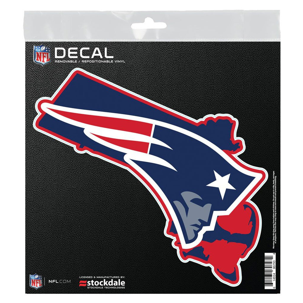 New England Patriots Decal 6x6 All Surface State Shape - Special Order - WinCraft