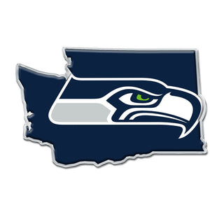 Seattle Seahawks Auto Emblem Acrylic State Shape - Special Order - WinCraft
