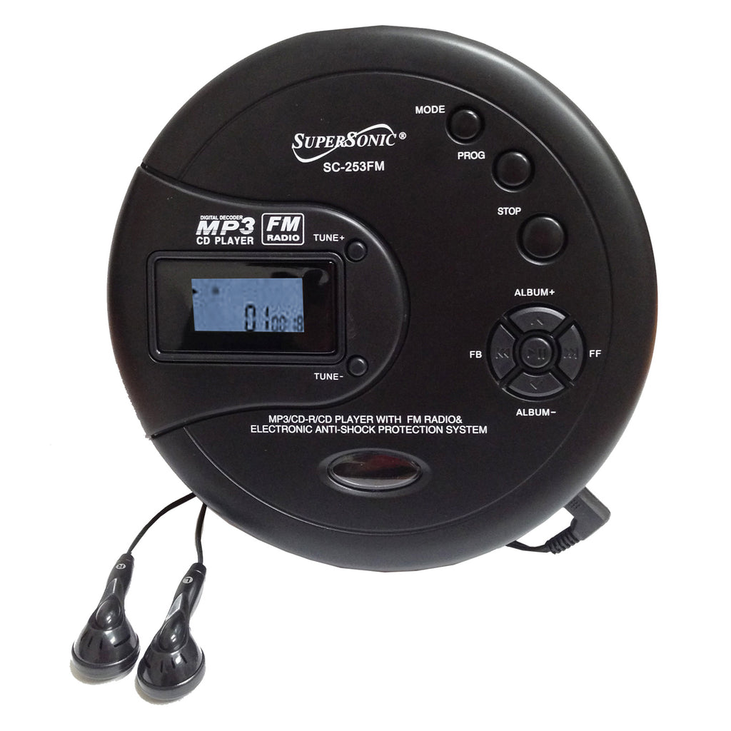 Supersonic  Personal MP3/CD Player with FM Radio