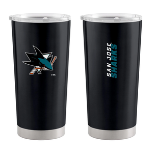 San Jose Sharks Travel Tumbler 20oz Stainless Steel - Special Order - Logo Brands