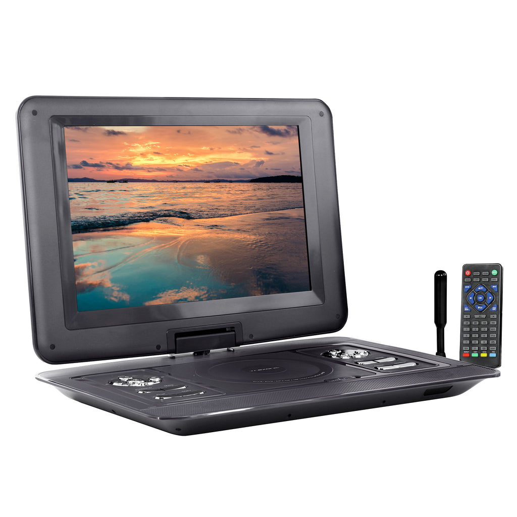 Trexonic  13.3 Inch Portable TV+DVD Player with Color TFT LED Screen and USB/HD/AV Inputs