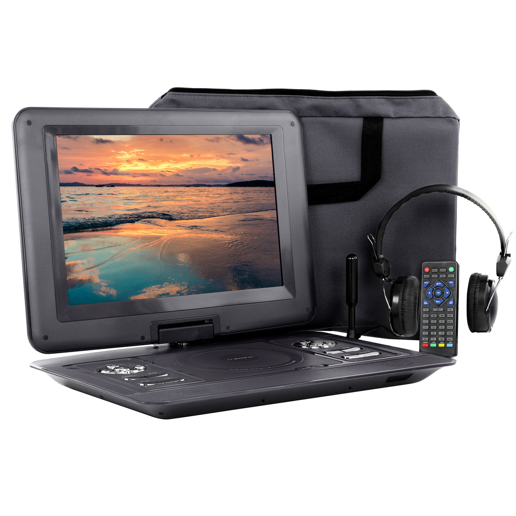 Trexonic  13.3 Inch Portable TV+DVD Player with Color TFT LED Screen and USB/HD/AV Inputs - Factory Reconditioned