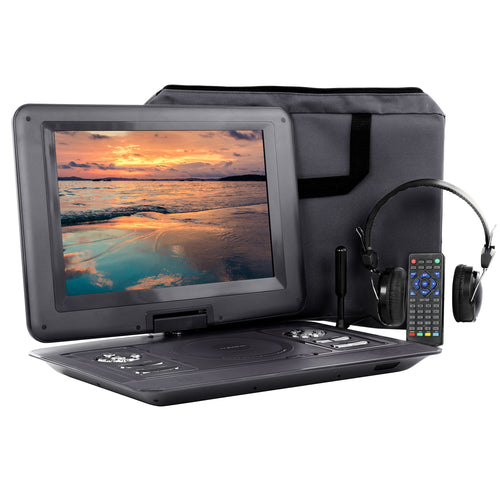 Trexonic  13.3 Inch Portable TV+DVD Player with Color TFT LED Screen and USB/HD/AV Inputs - Factory Reconditioned