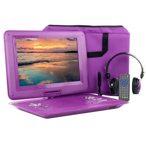 Trexonic  13.3 Inch Portable TV+DVD Player with Color TFT LED Screen and USB/HD/AV Inputs - Factory Reconditioned