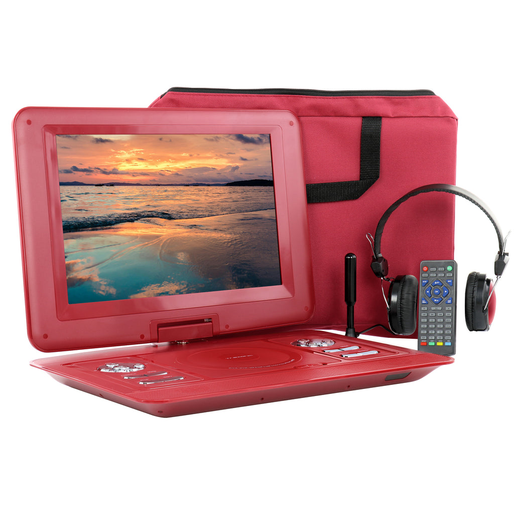 Trexonic  13.3 Inch Portable TV+DVD Player with Color TFT LED Screen and USB/HD/AV Inputs - Factory Reconditioned