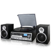 Trexonic  3-Speed Vinyl Turntable Home Stereo System with CD Player, FM Radio, Bluetooth, USB/SD Recording and Wired Shelf Speakers