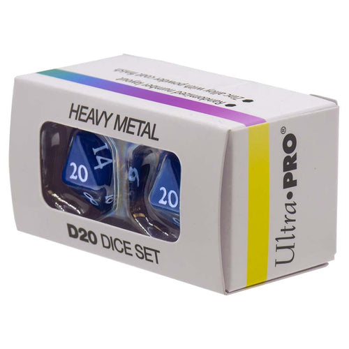 Ultra Pro: Vivid Heavy Metal 2D20 Dice: Blue