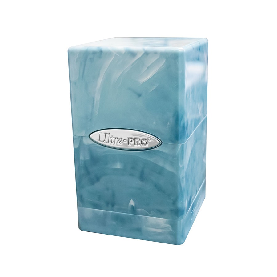 Up Satin Collection - Ultra Pro: Marble Satin Tower: Light Blue And White